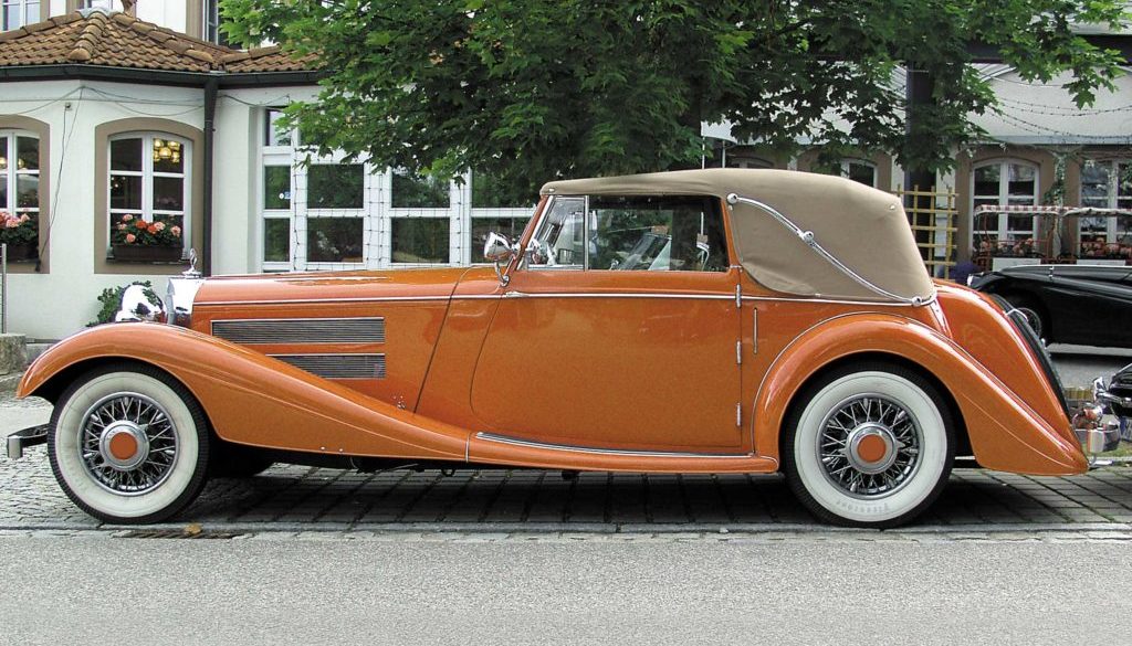 Mercedes-Cabrio-Oldimer-goldbraun